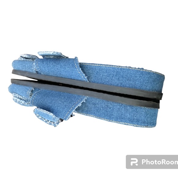 Zara flat denim slide sandals size 37 - Picture 7 of 8